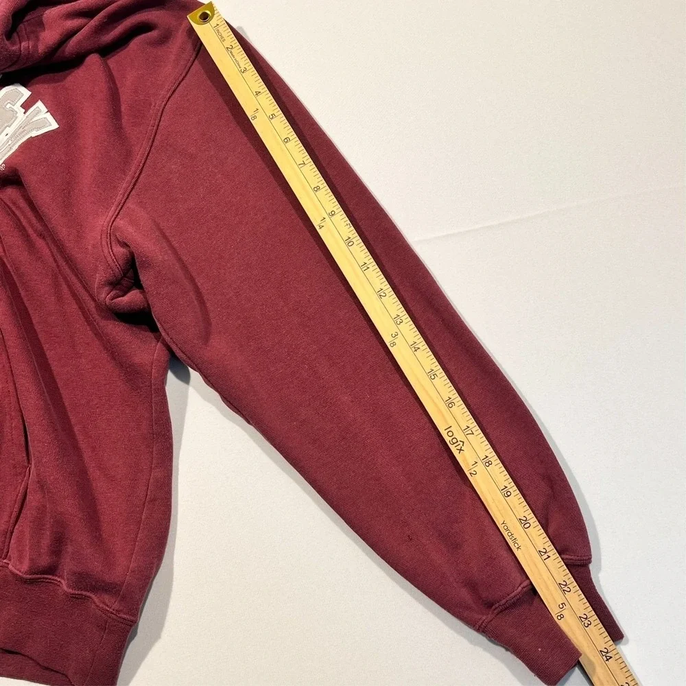 Y2K Texas A&M Hoodie Maroon Red Embroidered Spell Out NCAA VG Imagewear XL READ